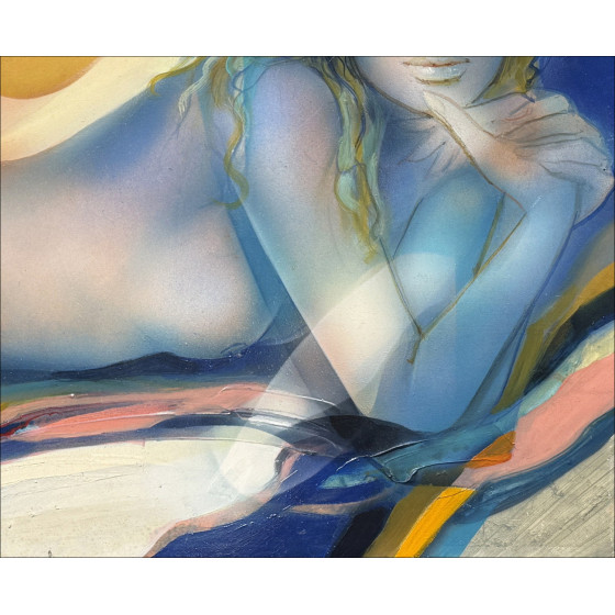 Jean-Baptiste Valadié, Reflexion, Original signiertes Ölgemälde