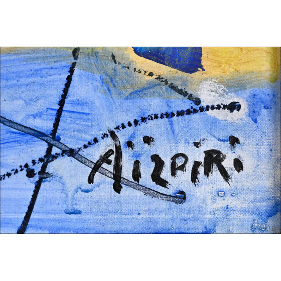 Paul Aïzpiri, Enfant à la clarinette, huile sur toile signée 46x38cm