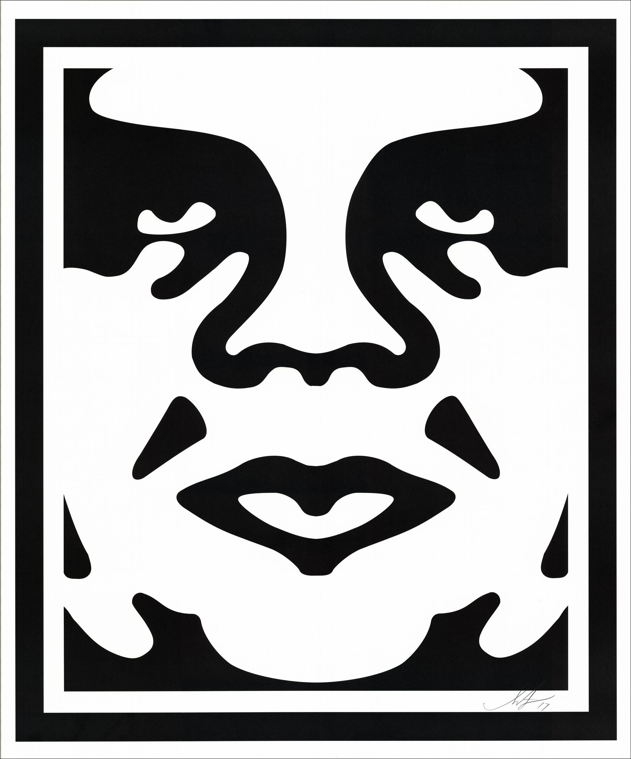 Shepard Fairey (Obey) - Gezicht Wit Set | Set van 3 gesigneerde