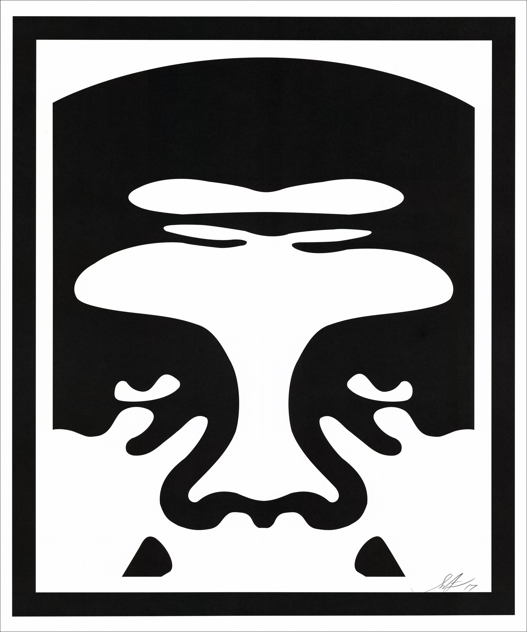 Shepard Fairey (Obey) - Gezicht Wit Set | Set van 3 gesigneerde