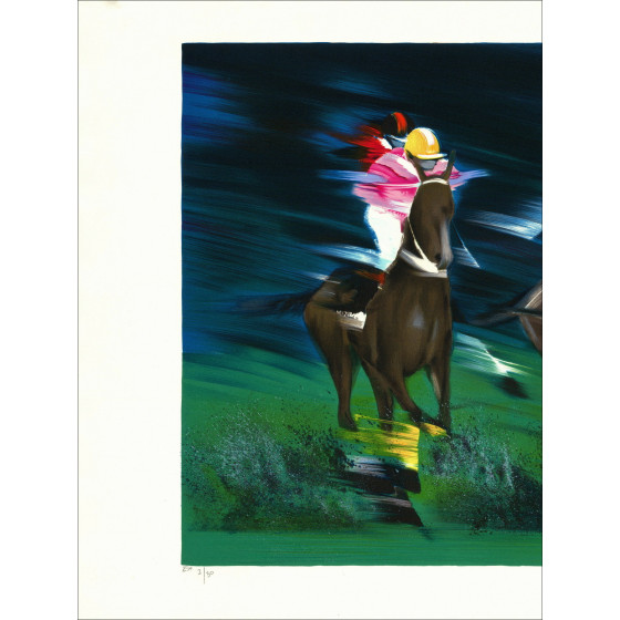 Victor Spahn - Die Reiter | Original-Lithografie E.A.