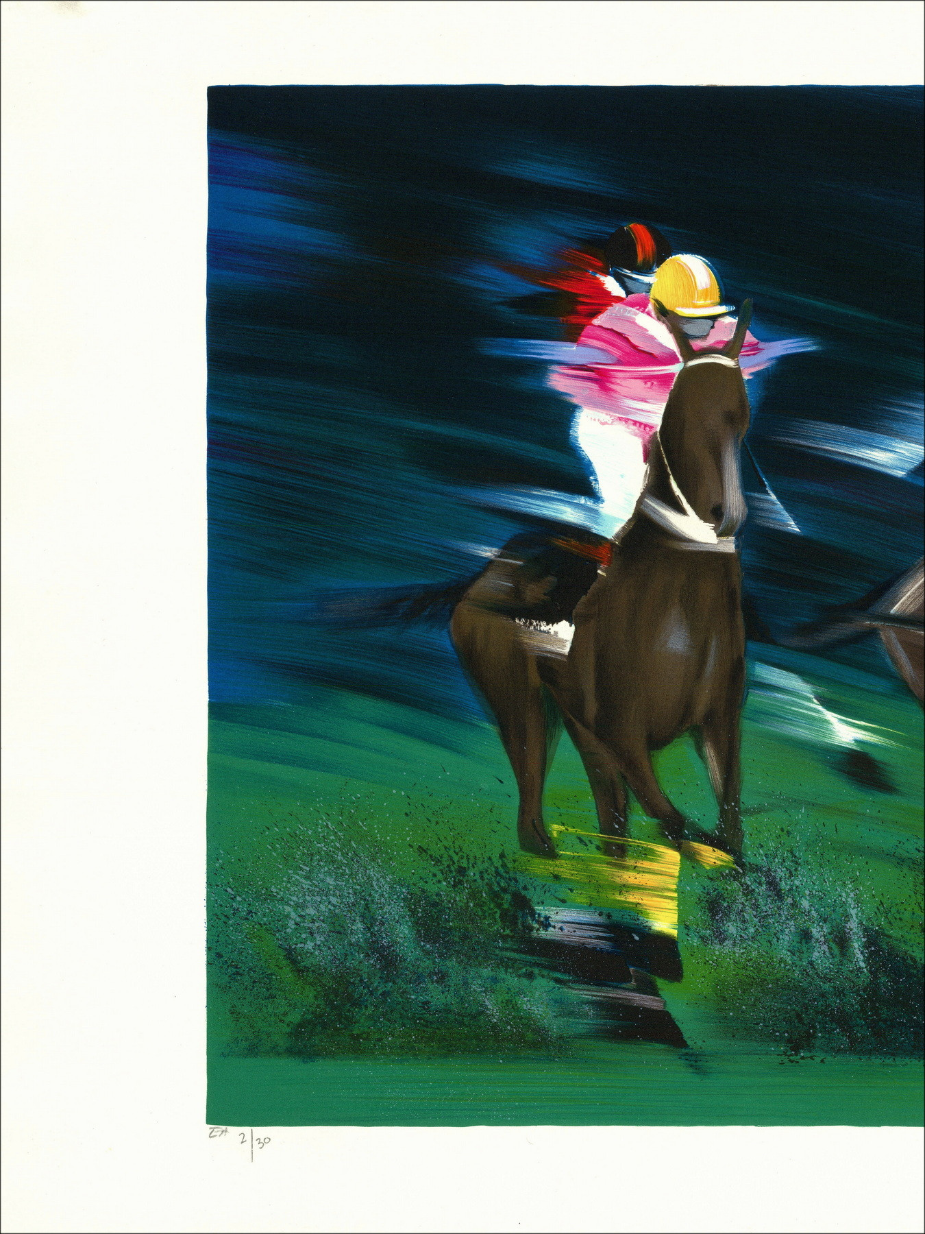 Victor Spahn – Les cavaliers | Lithographie originale E.A