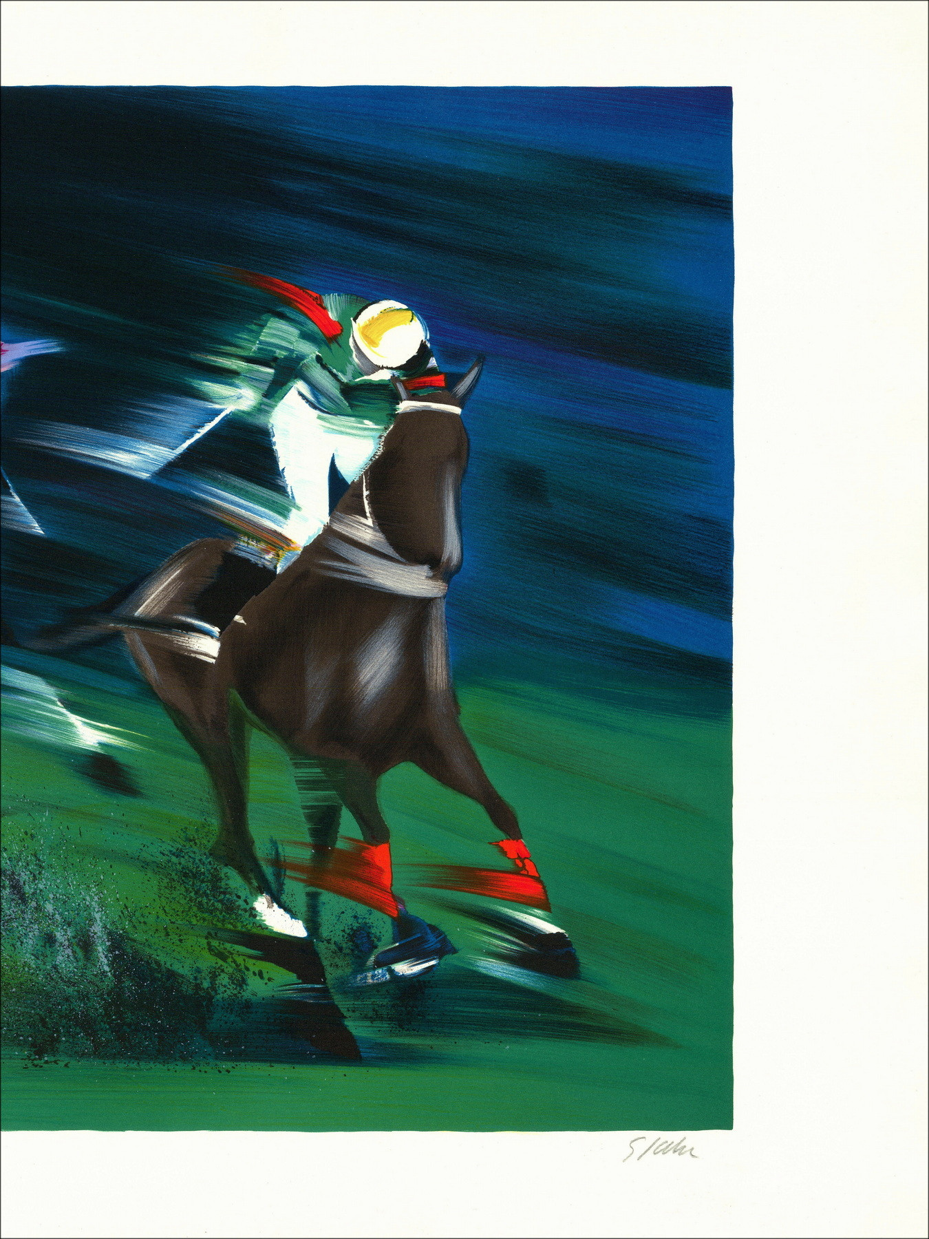 Victor Spahn - De ruiters | Originele lithografie E.A.