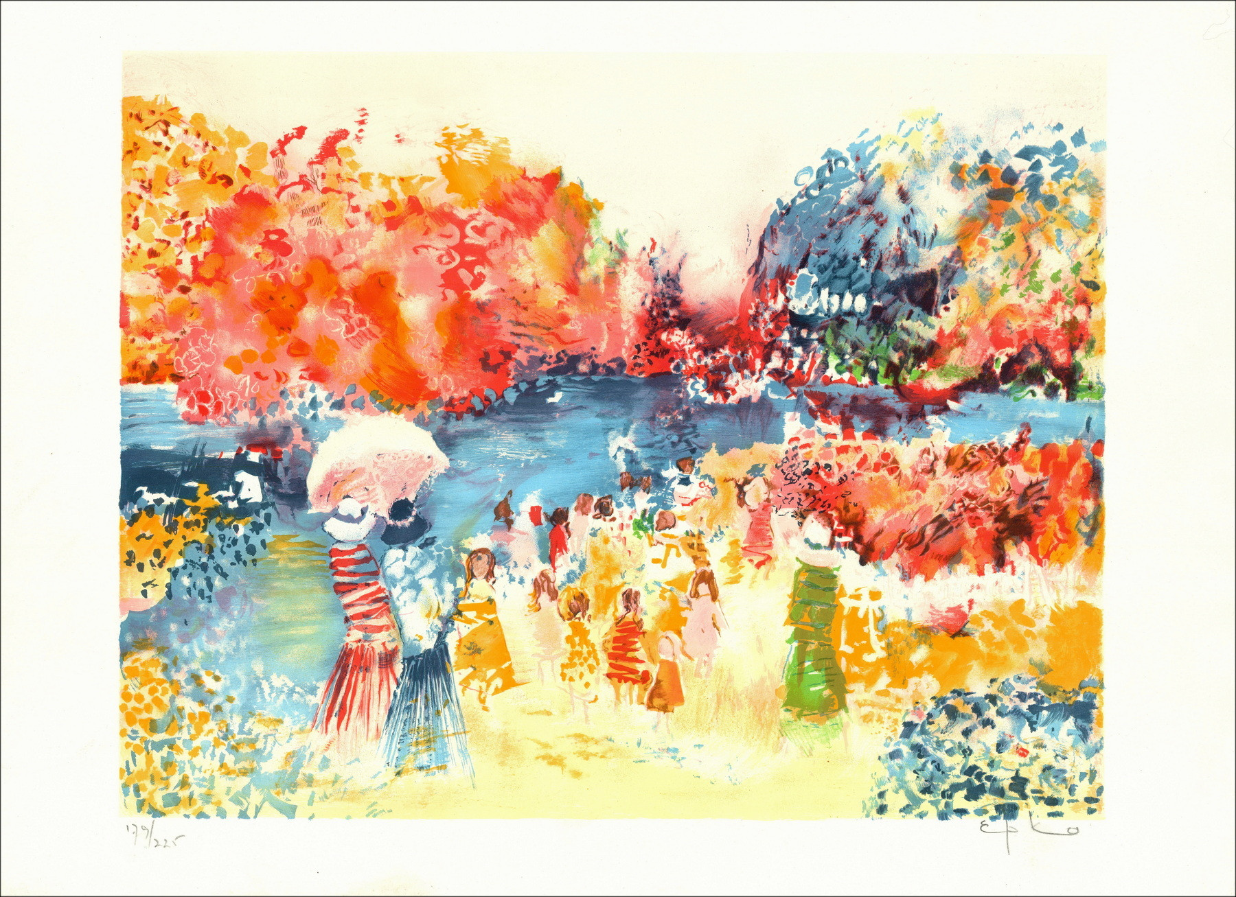 Epko Willering - In het park | Originele gesigneerde lithografie