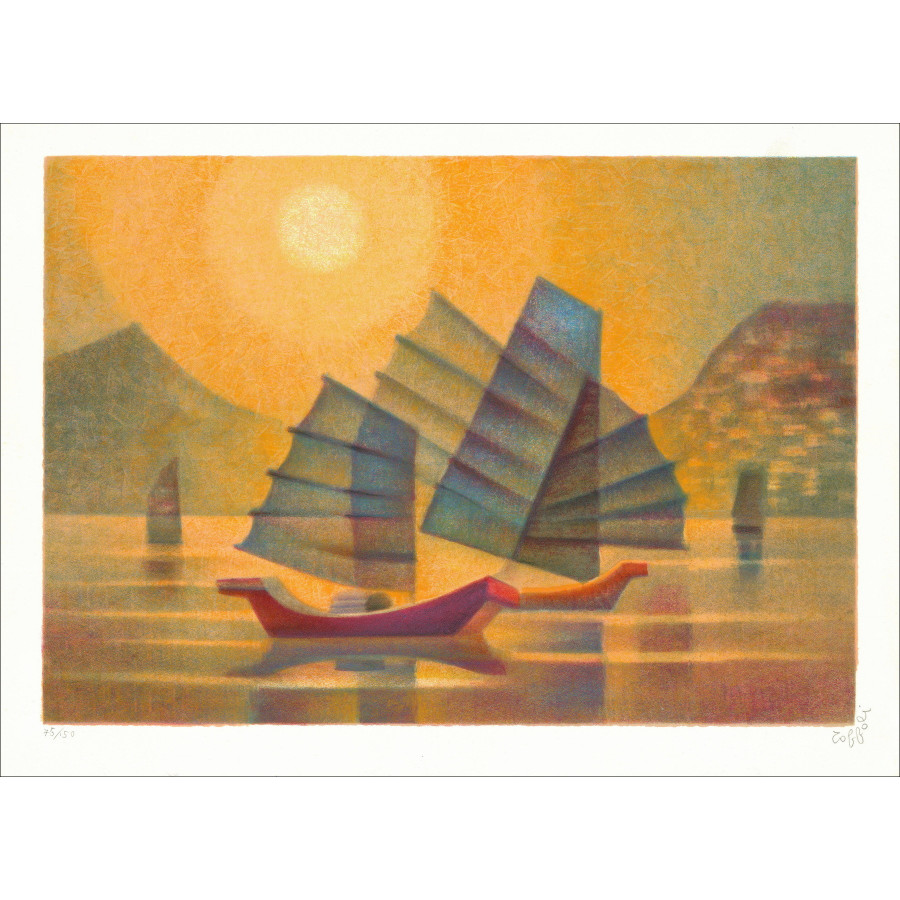 Louis Toffoli - Sunset over the bay circa 1991