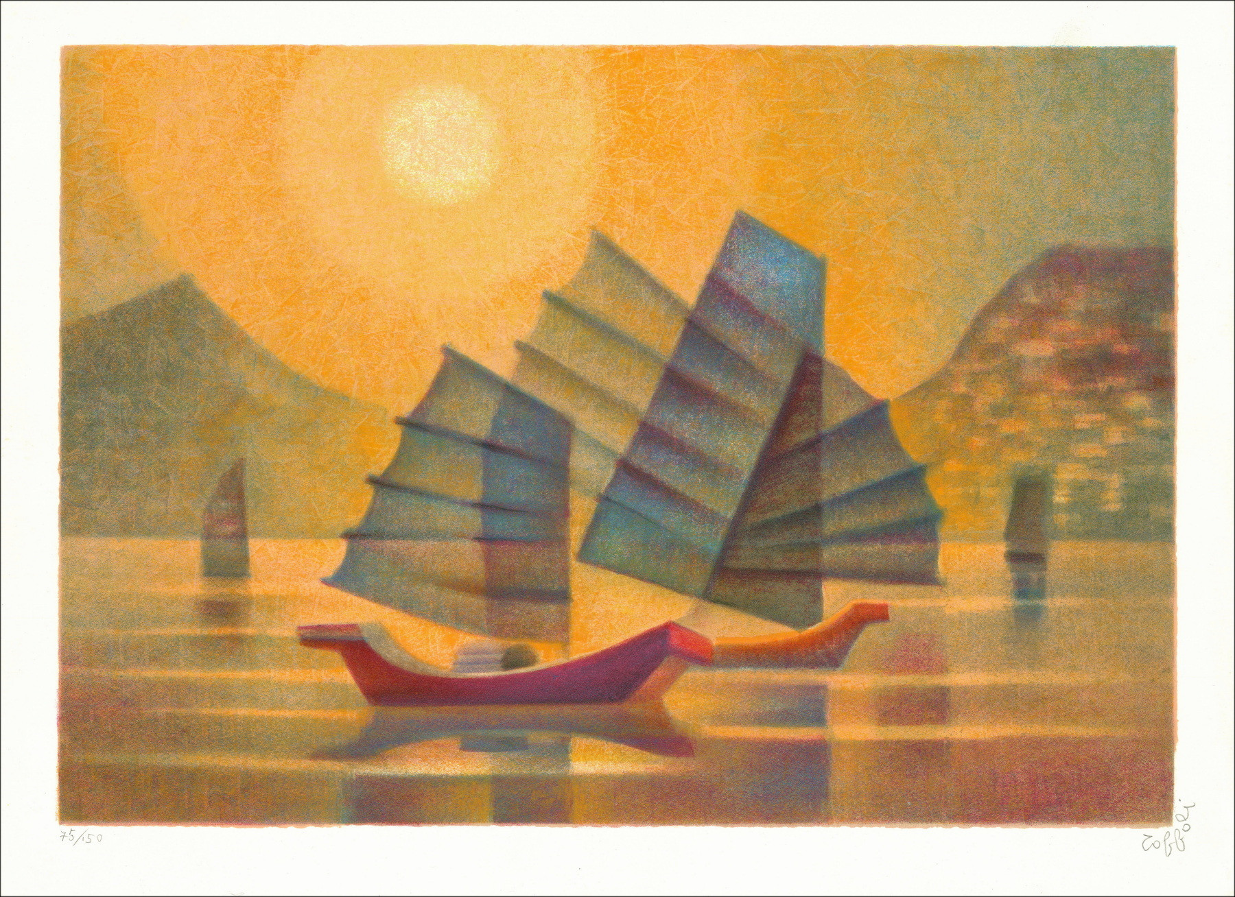 Louis Toffoli - Sunset over the bay circa 1991