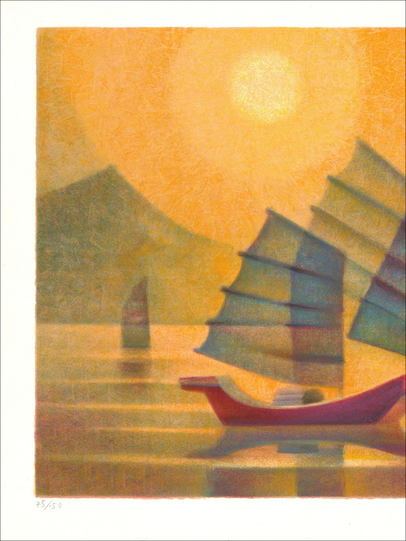 Louis Toffoli - Sonnenuntergang über der Bucht ca. 1991