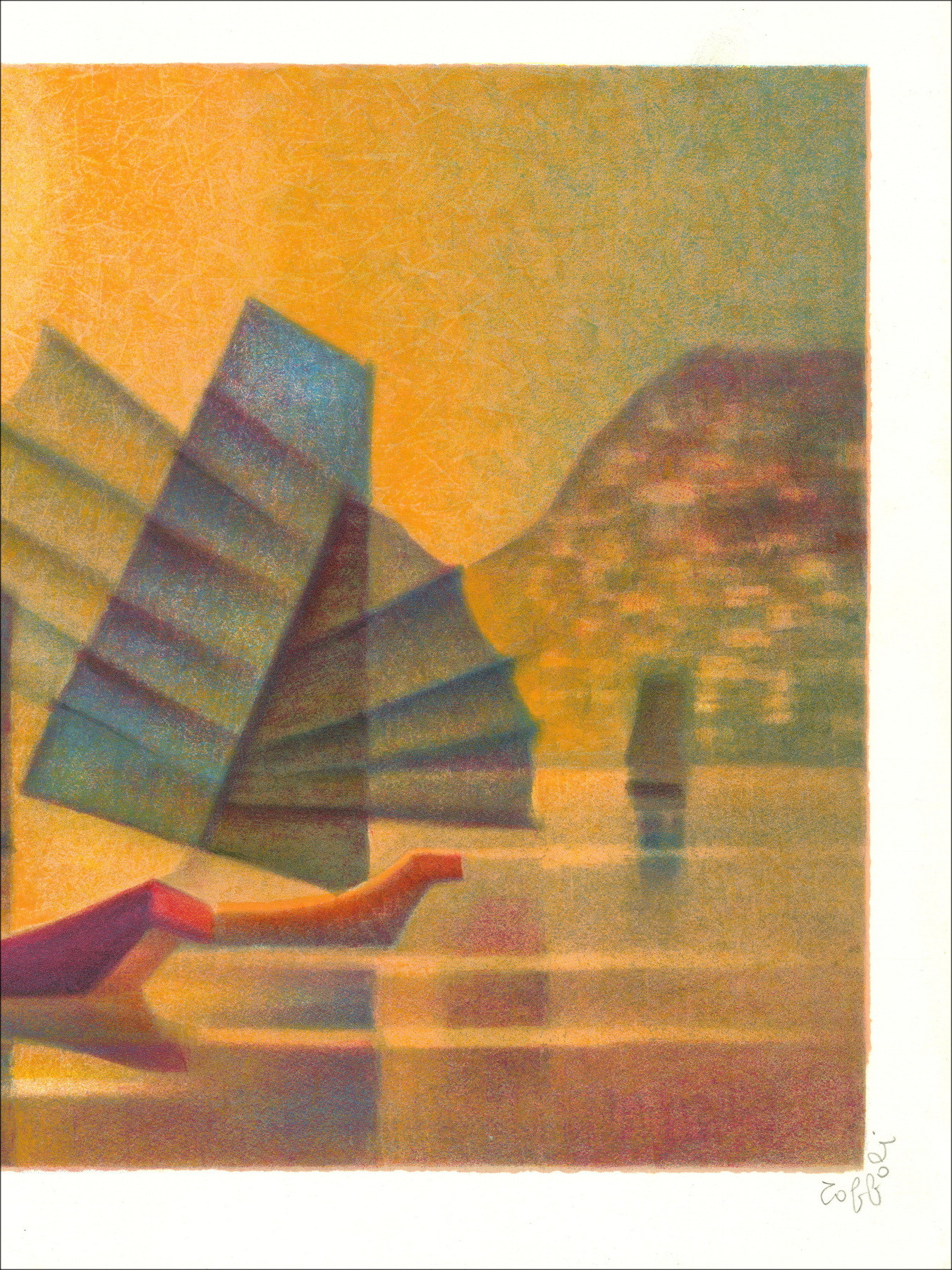 Louis Toffoli - Sunset over the bay circa 1991