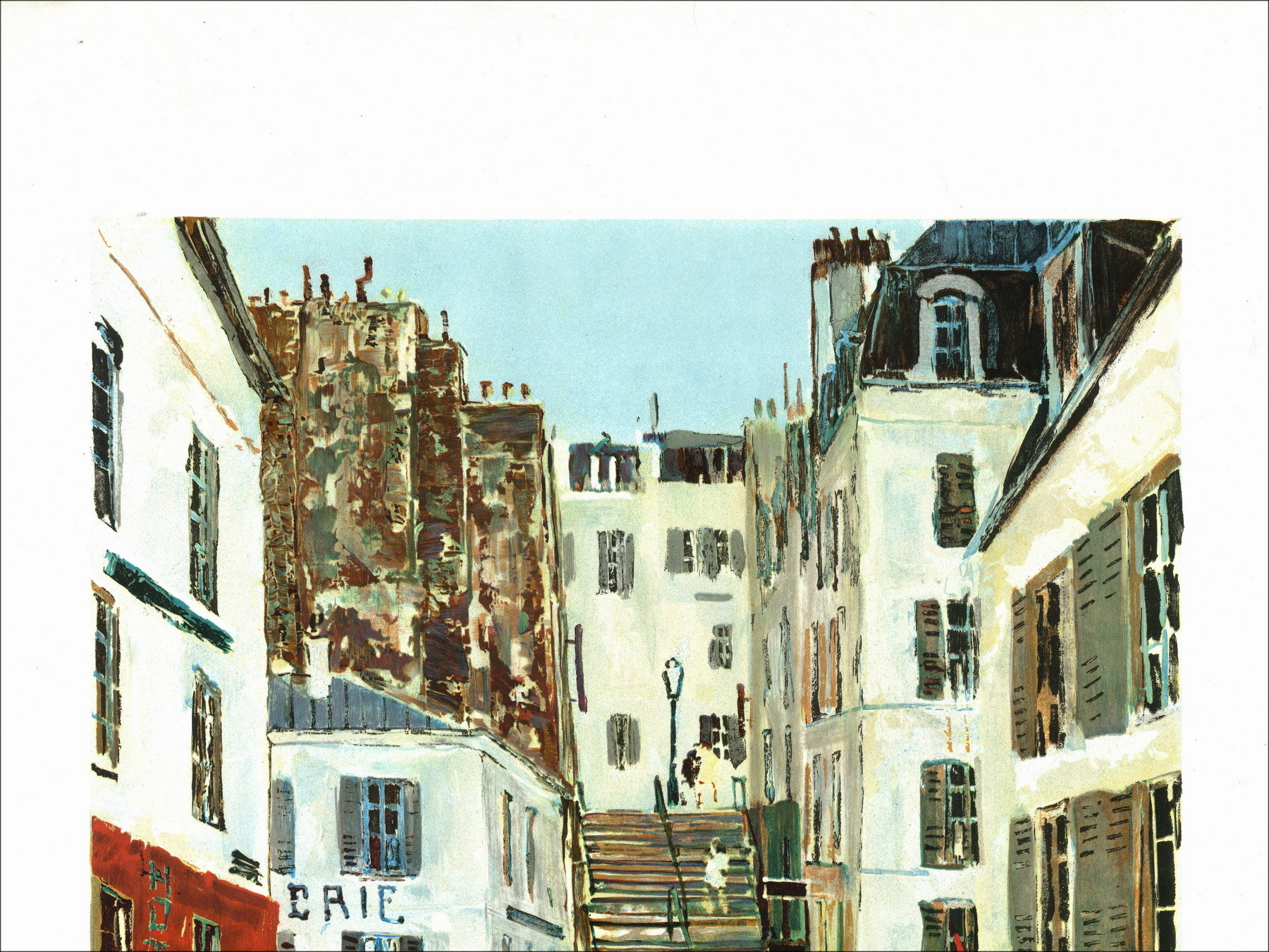 Jacques Bouyssou - París, Montmartre, calle Lepic | Litografía