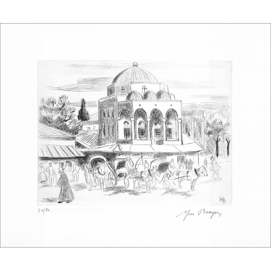 Acquista Atene Incisione Originale di Yves BRAYER 1933.