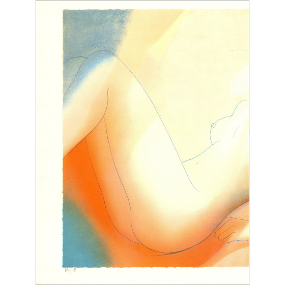 Jean-Baptiste Valadié - Naakte vrouw | Originele lithografie