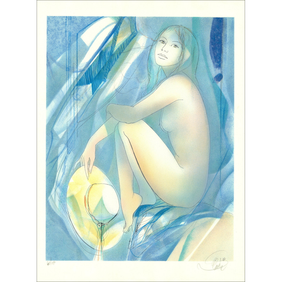 Jean-Baptiste Valadié - Woman with Hat | Original Lithograph