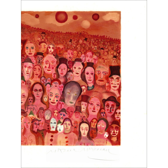Marcel Marceau - The artists circa 1981 | Original lithograph