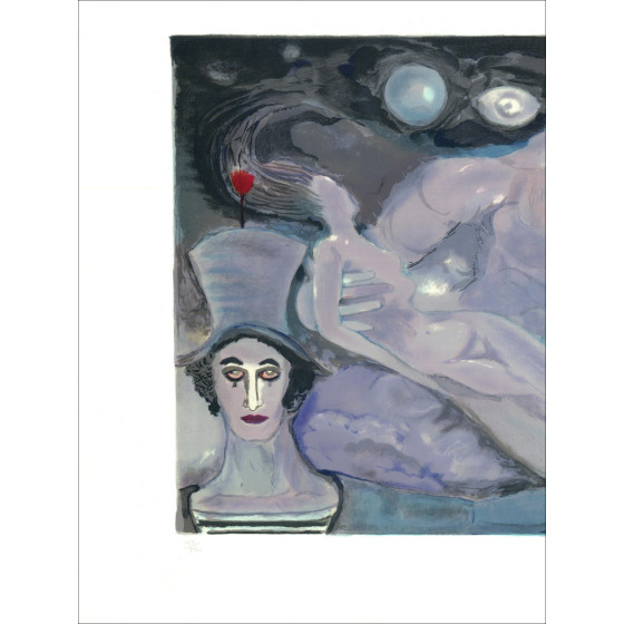 MARCEAU Marcel - Oorspronkelijke lezing "Beep en de schepping van de wereld" 54x75cm - 1981
