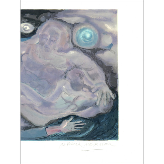 MARCEAU Marcel - Oorspronkelijke lezing "Beep en de schepping van de wereld" 54x75cm - 1981