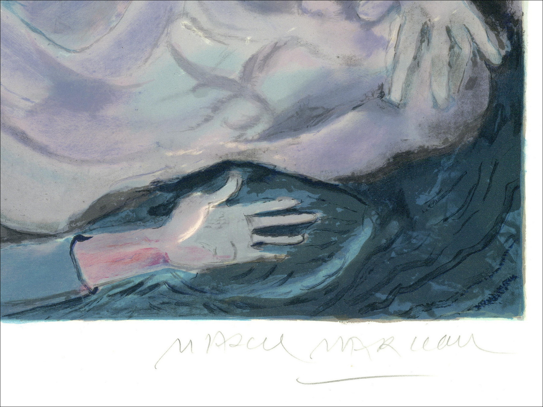 MARCEAU Marcel - Oorspronkelijke lezing "Beep en de schepping van de wereld" 54x75cm - 1981