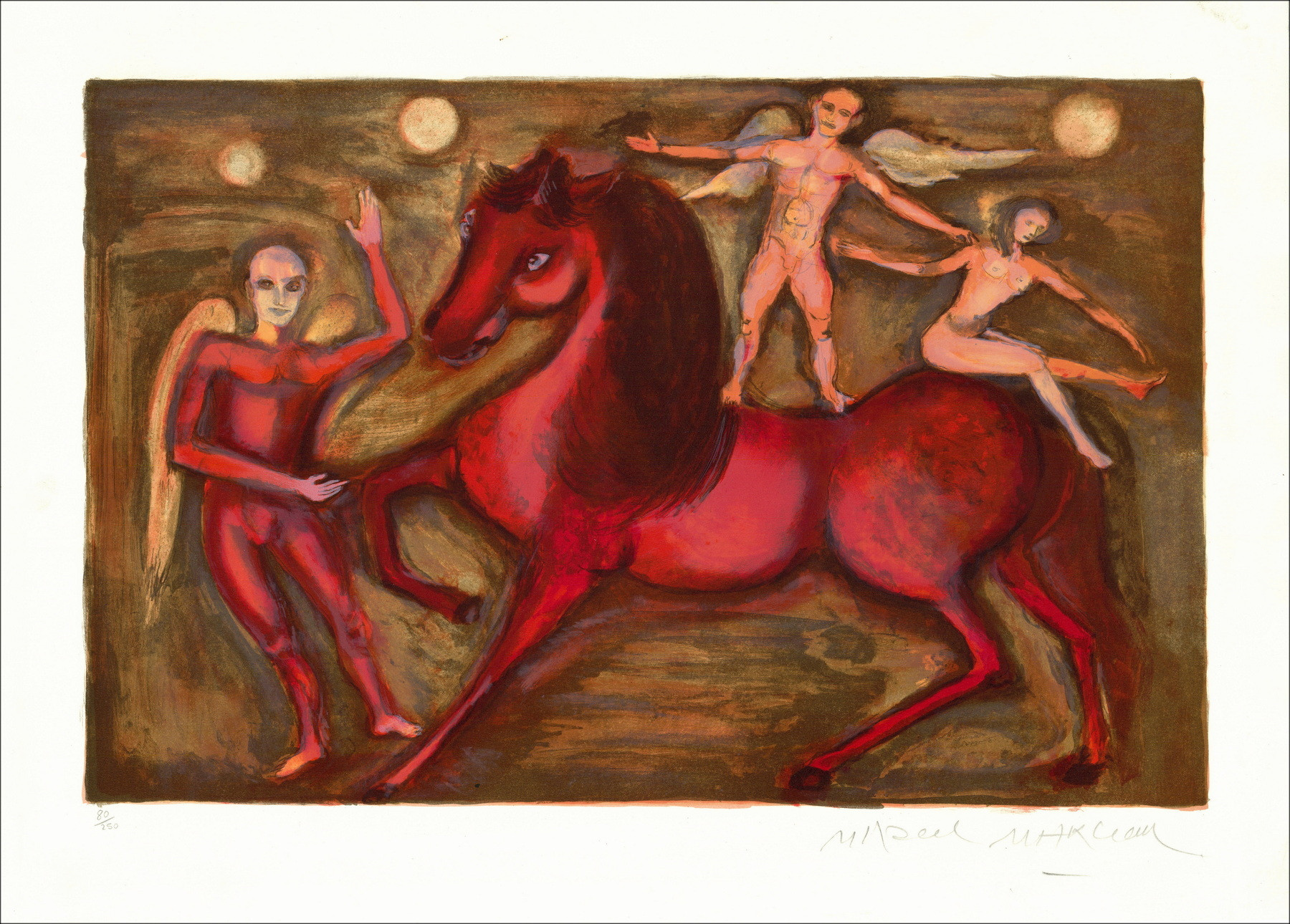 Marcel Marceau - The Horse circa 1981 | Original lithograph