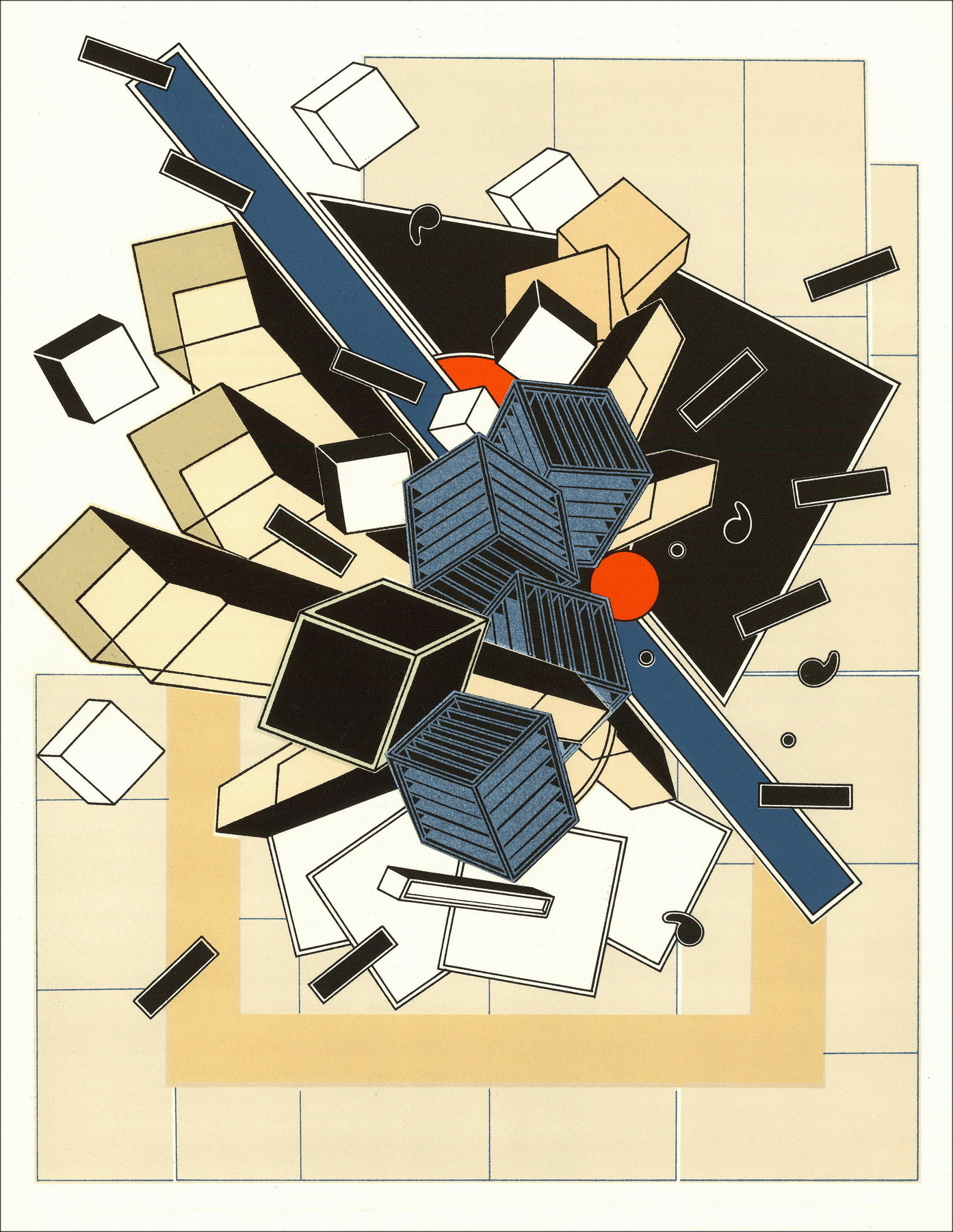 Alain Le Yaouanc, L’eau 1978, lithographie originale
