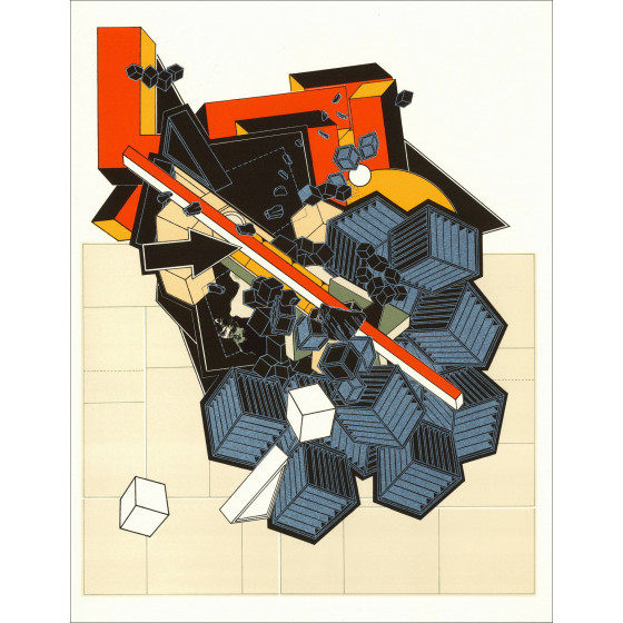 Kopie van LE YAOUANC Alain - Originele lithografie "De aarde" 40x32cm - 1978