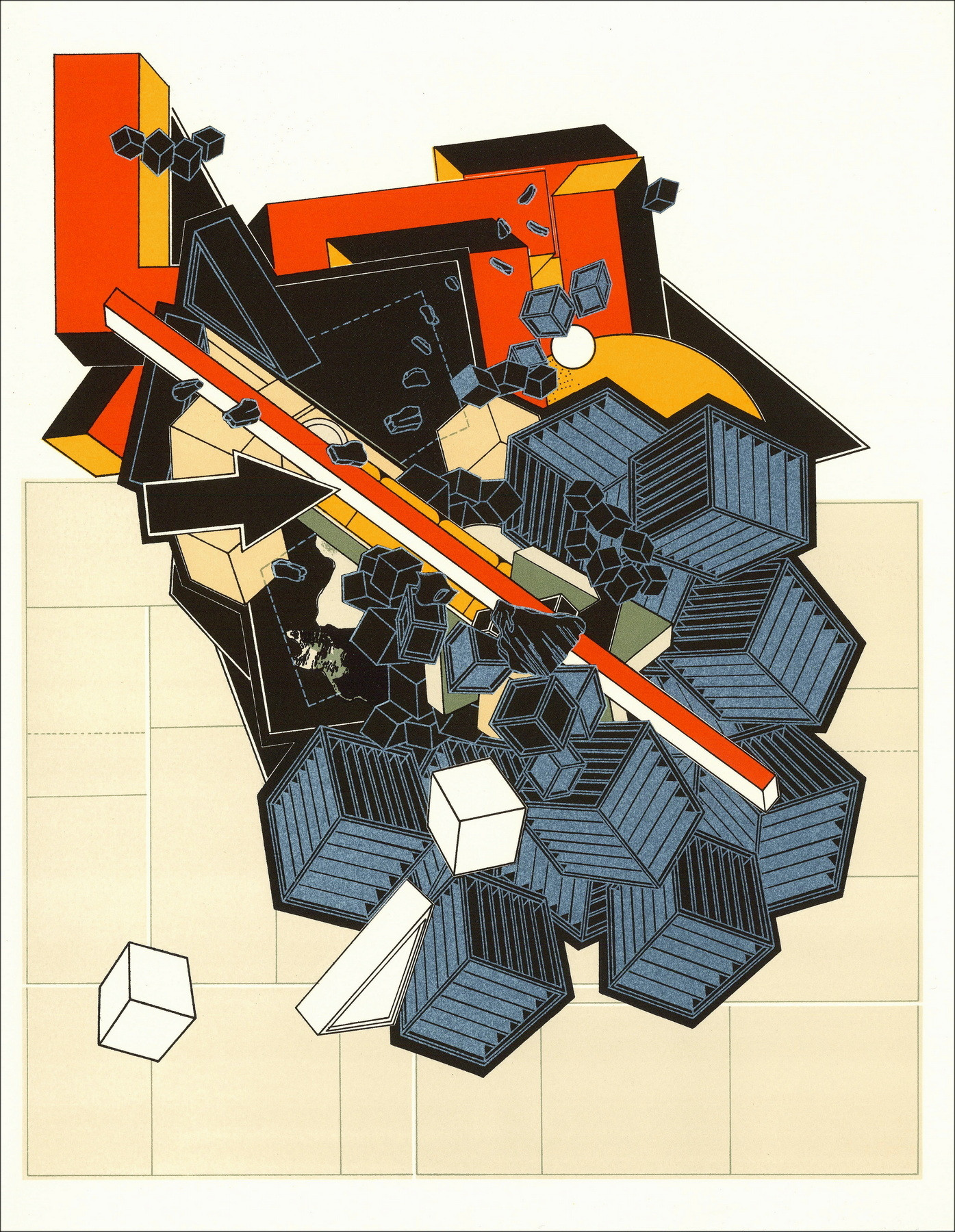 Alain Le Yaouanc, La terre 1978, lithographie originale