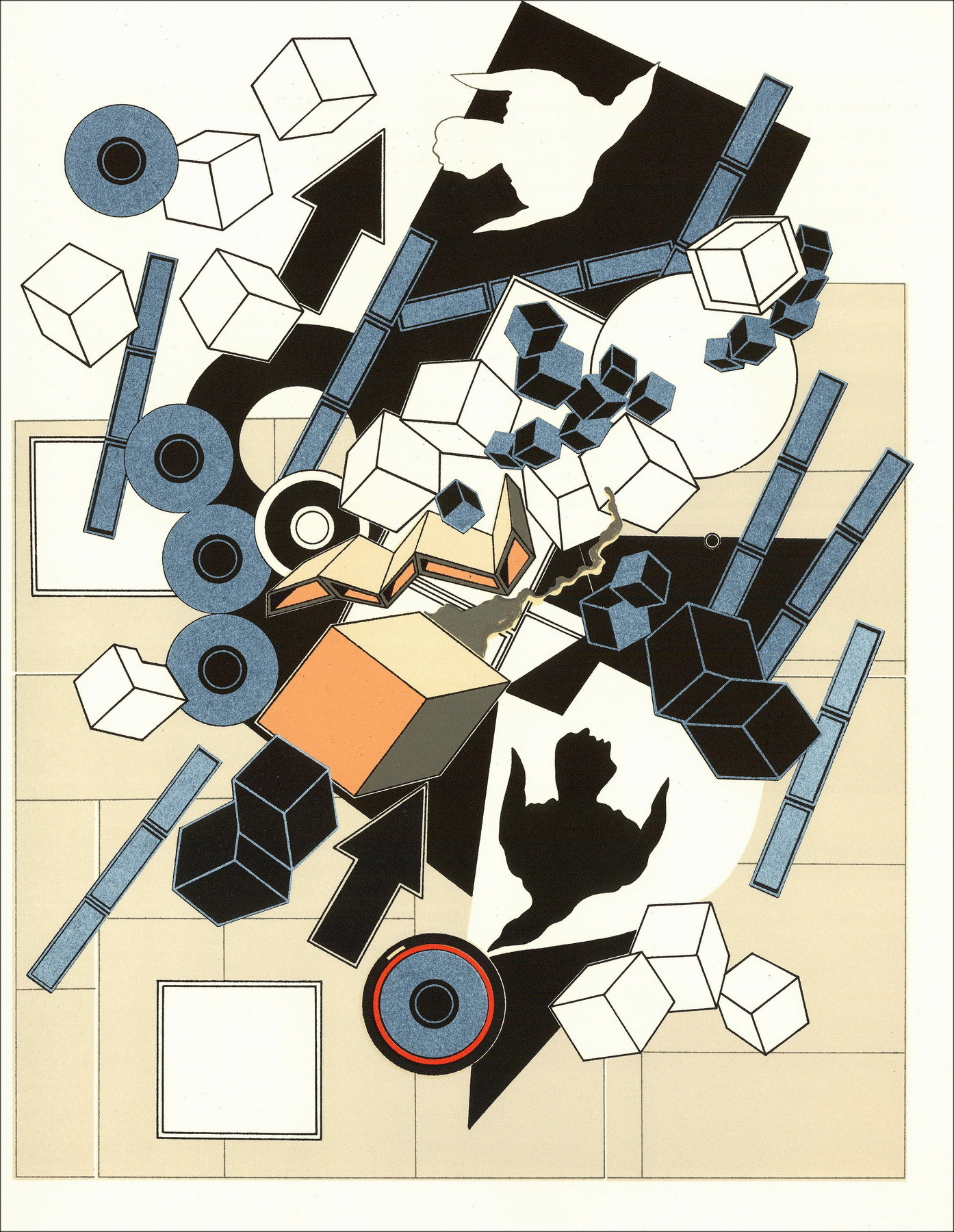Alain Le Yaouanc, El aire 1978, litografía original