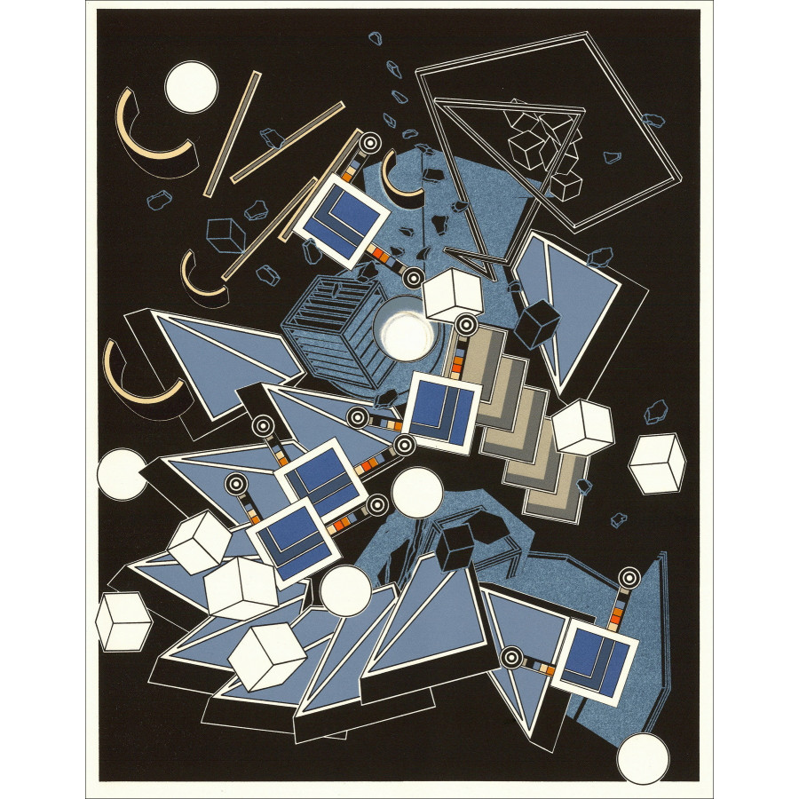 Alain Le Yaouanc, Böden Felsen Sande 1978, Lithographie