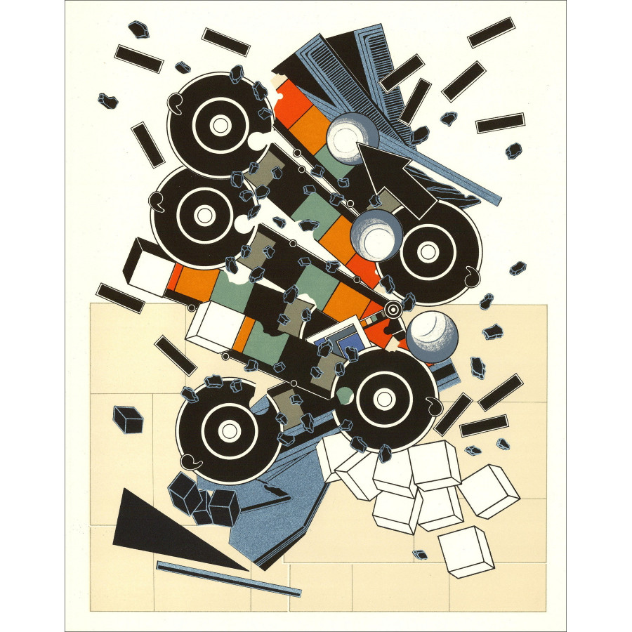 Alain Le Yaouanc, Une faune de machines 1978, lithographie