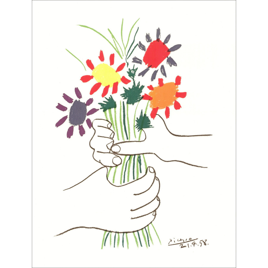 Pablo Picasso, Het Boeket, lithografie in 8 kleuren