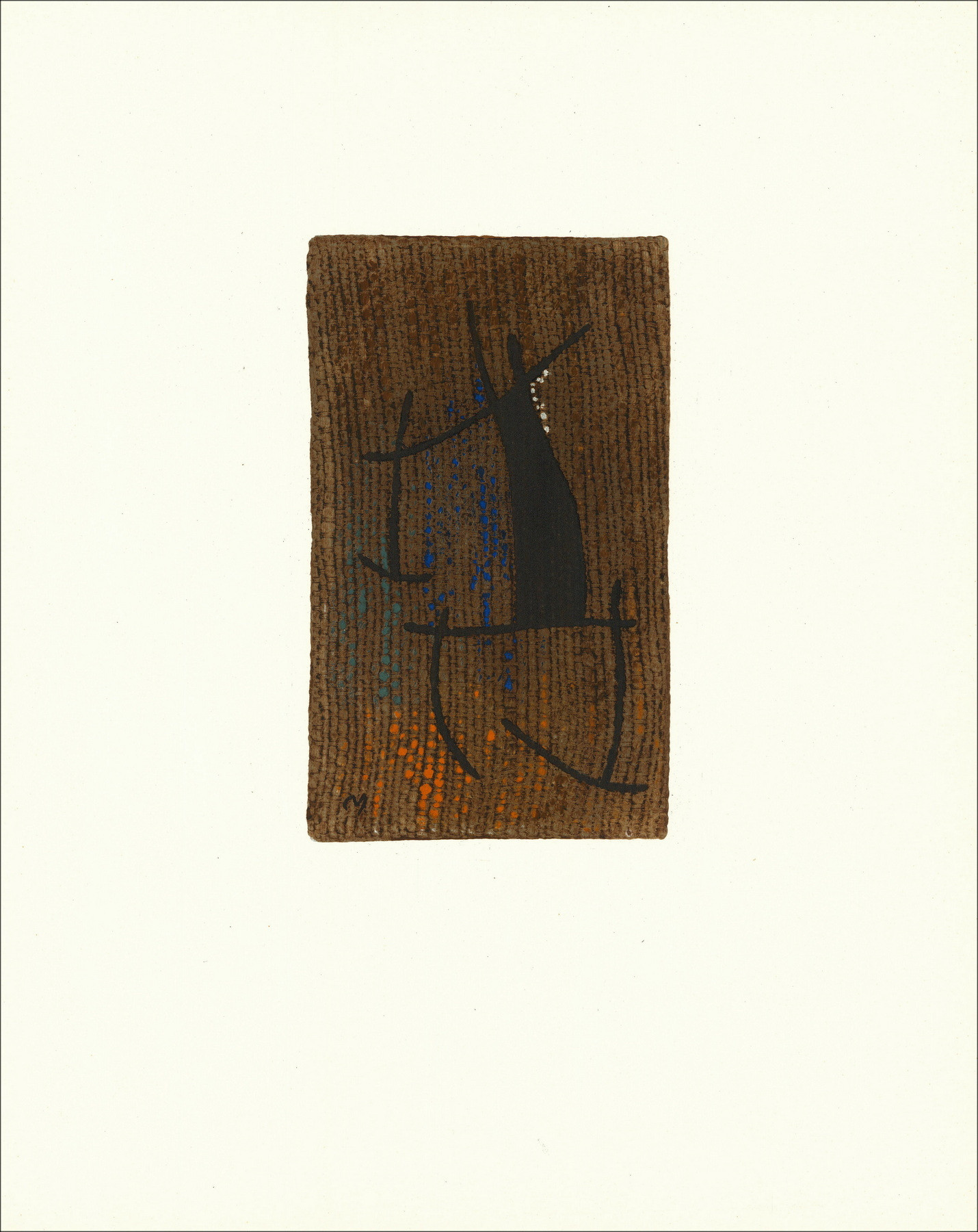 Joan Miró, Composition 01 Woman 1965, lithograph Maeght