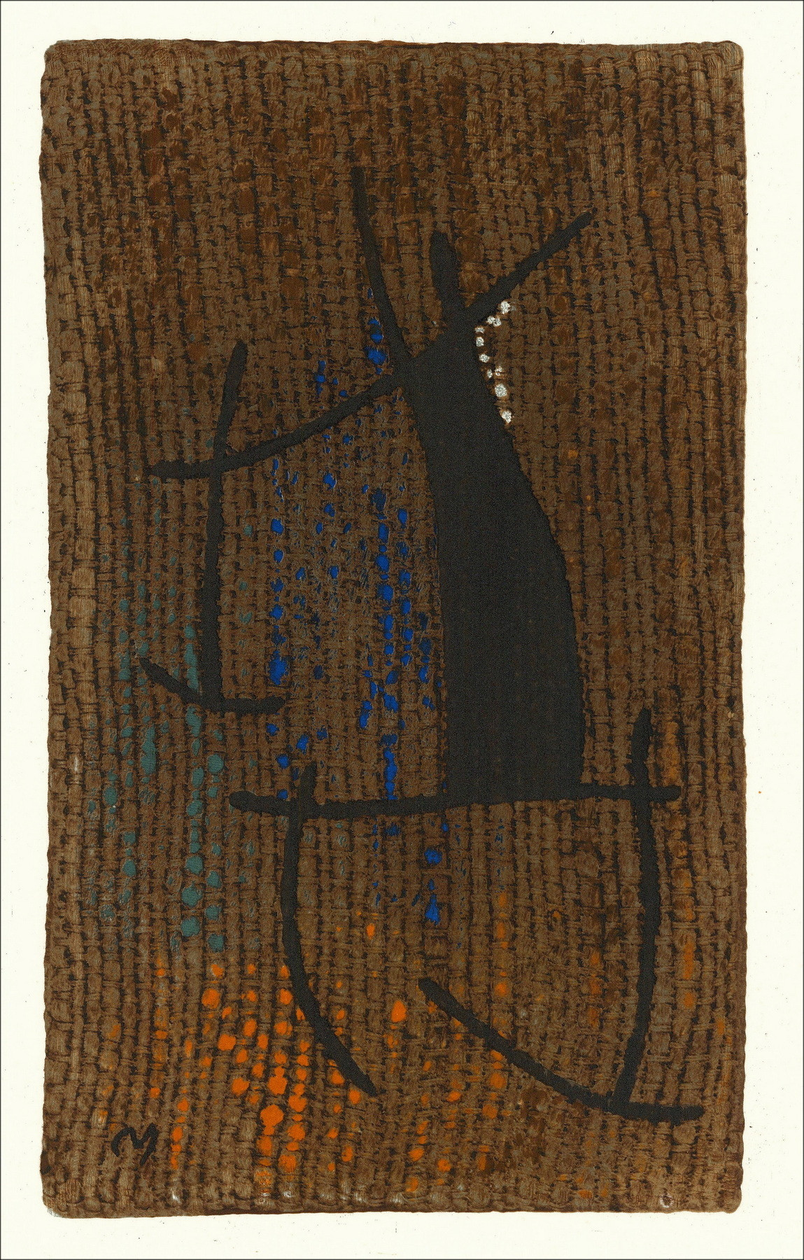 Joan Miró, Composition 01 Femme 1965, lithographie Maeght