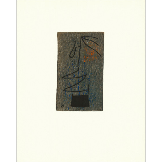 Joan Miró, Compositie 02 Vrouw 1965, lithografie Maeght
