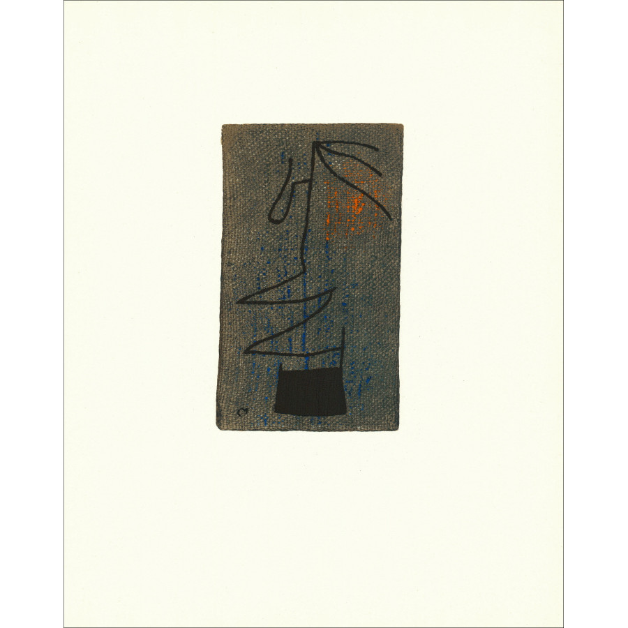 Joan Miró, Composizione 02 Donna 1965, litografia Maeght