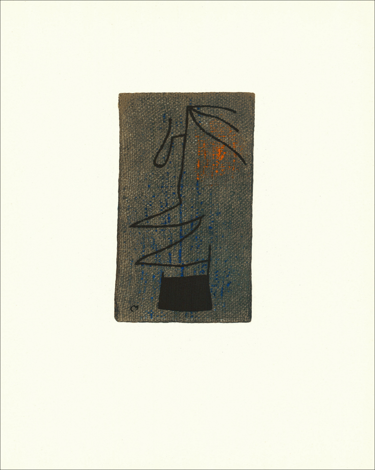 Joan Miró, Composición 02 Mujer 1965, litografía Maeght