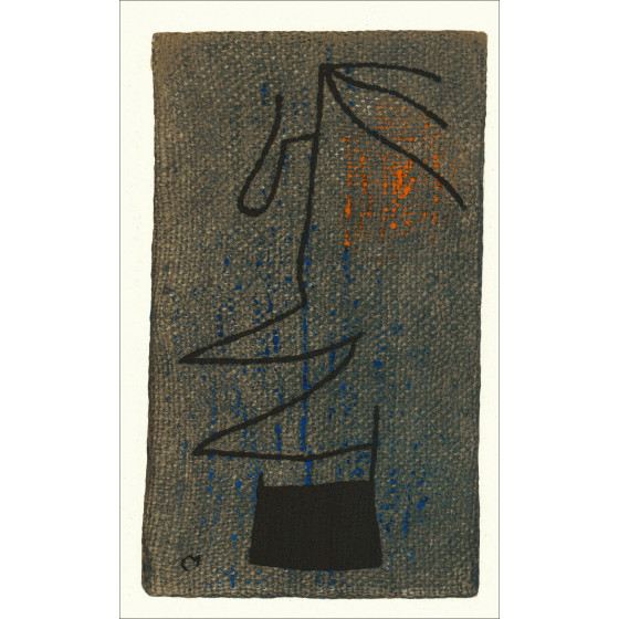 Joan Miró, Komposition 02 Frau 1965, Lithografie Maeght