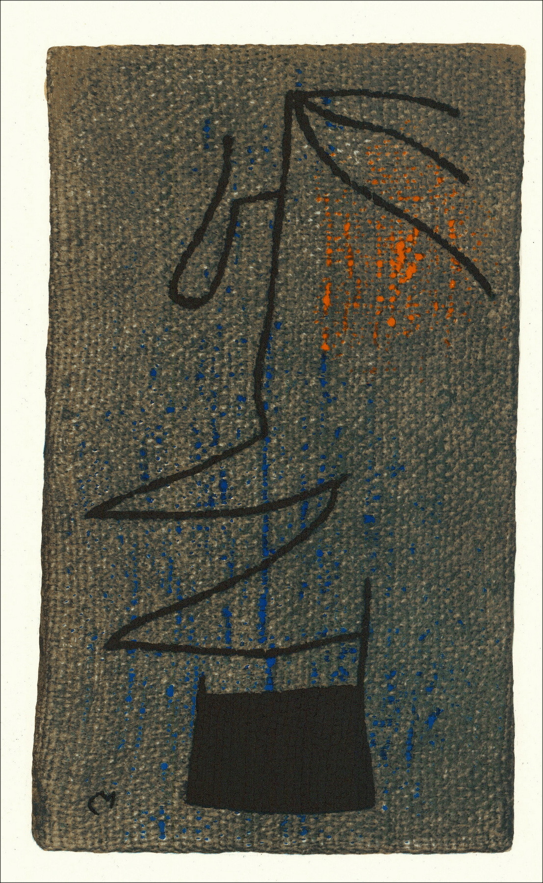 Joan Miró, Composition 02 Woman 1965, lithograph Maeght