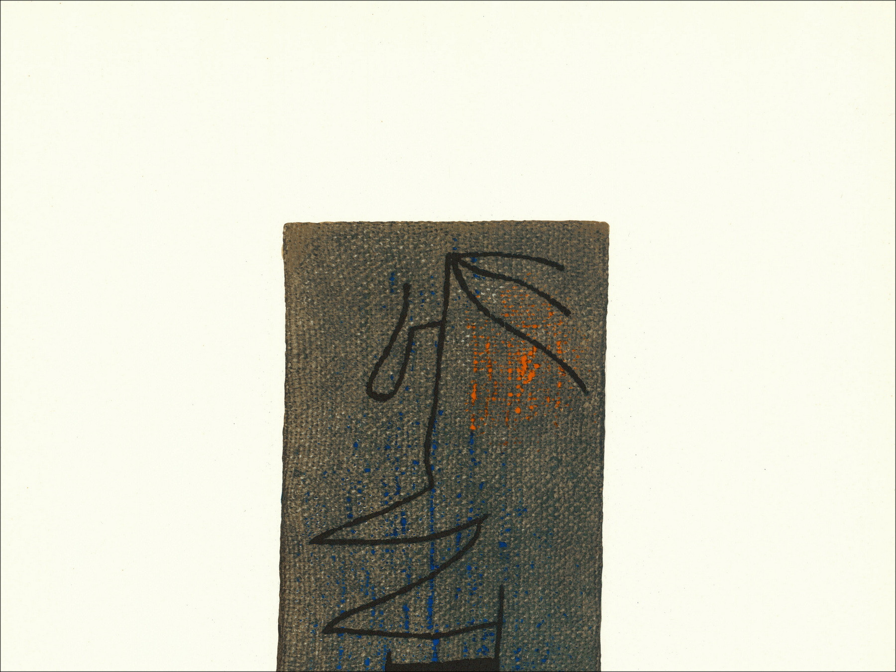 Joan Miró, Compositie 02 Vrouw 1965, lithografie Maeght