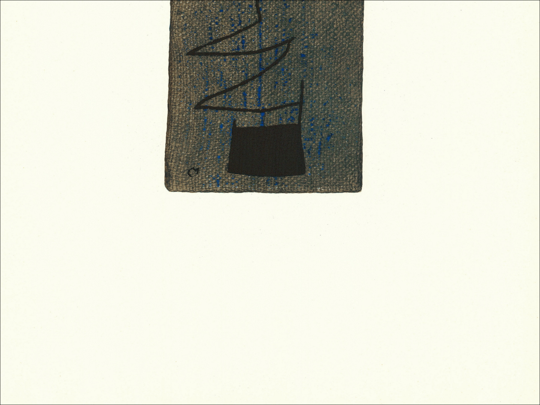 Joan Miró, Compositie 02 Vrouw 1965, lithografie Maeght