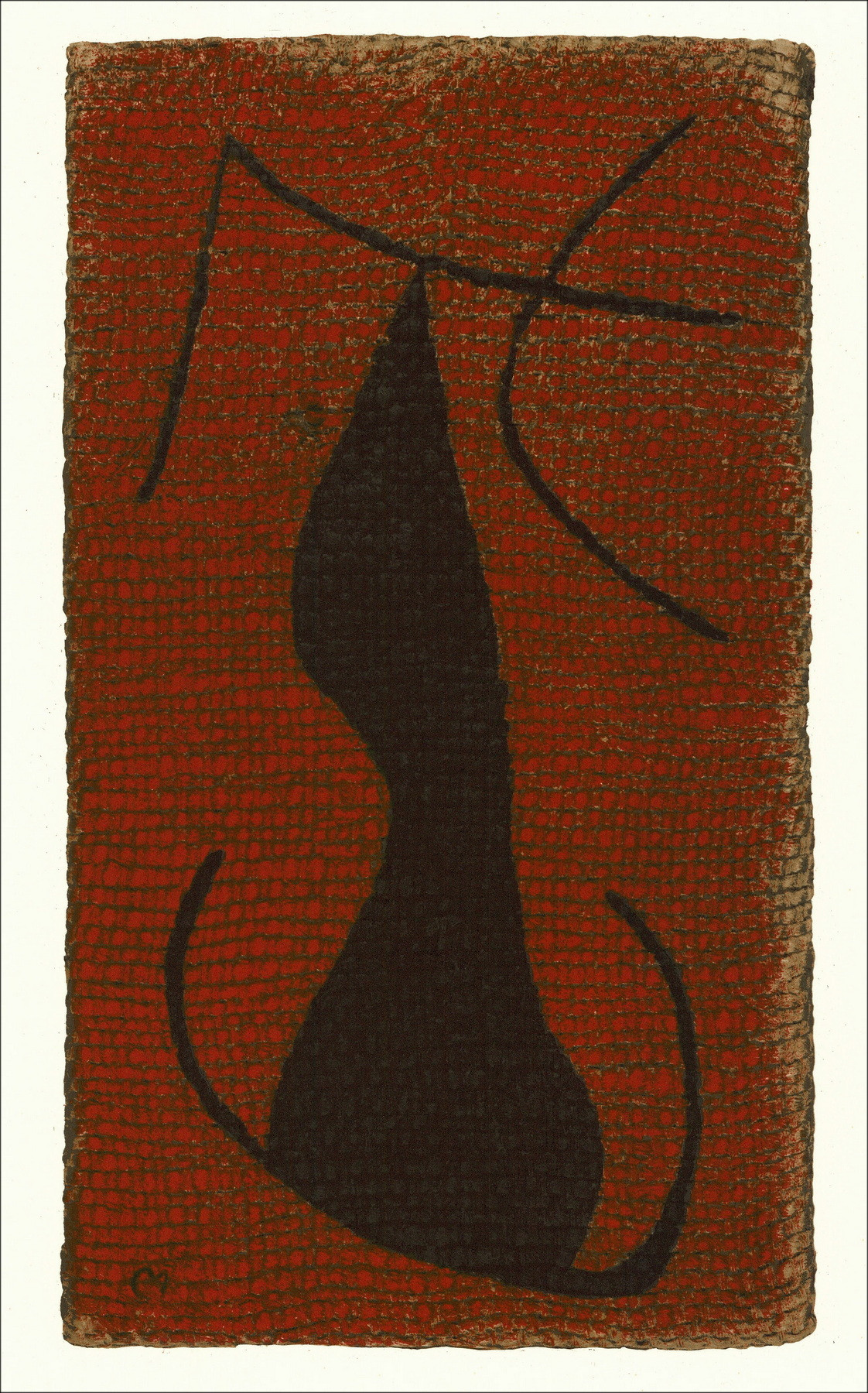 Joan Miró, Composición 05 Mujer 1965, litografía Maeght