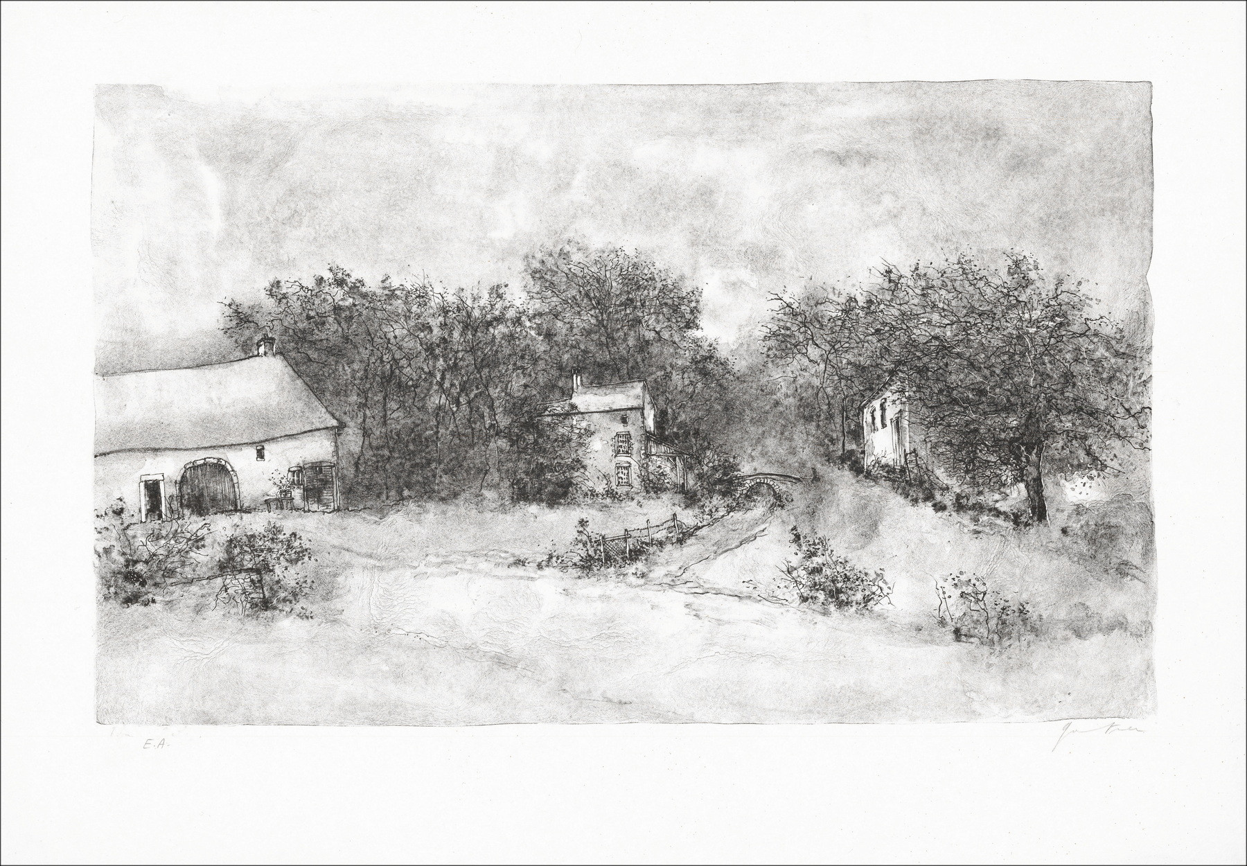 Bernard Gantner, Waldweiler, Original-Lithographie