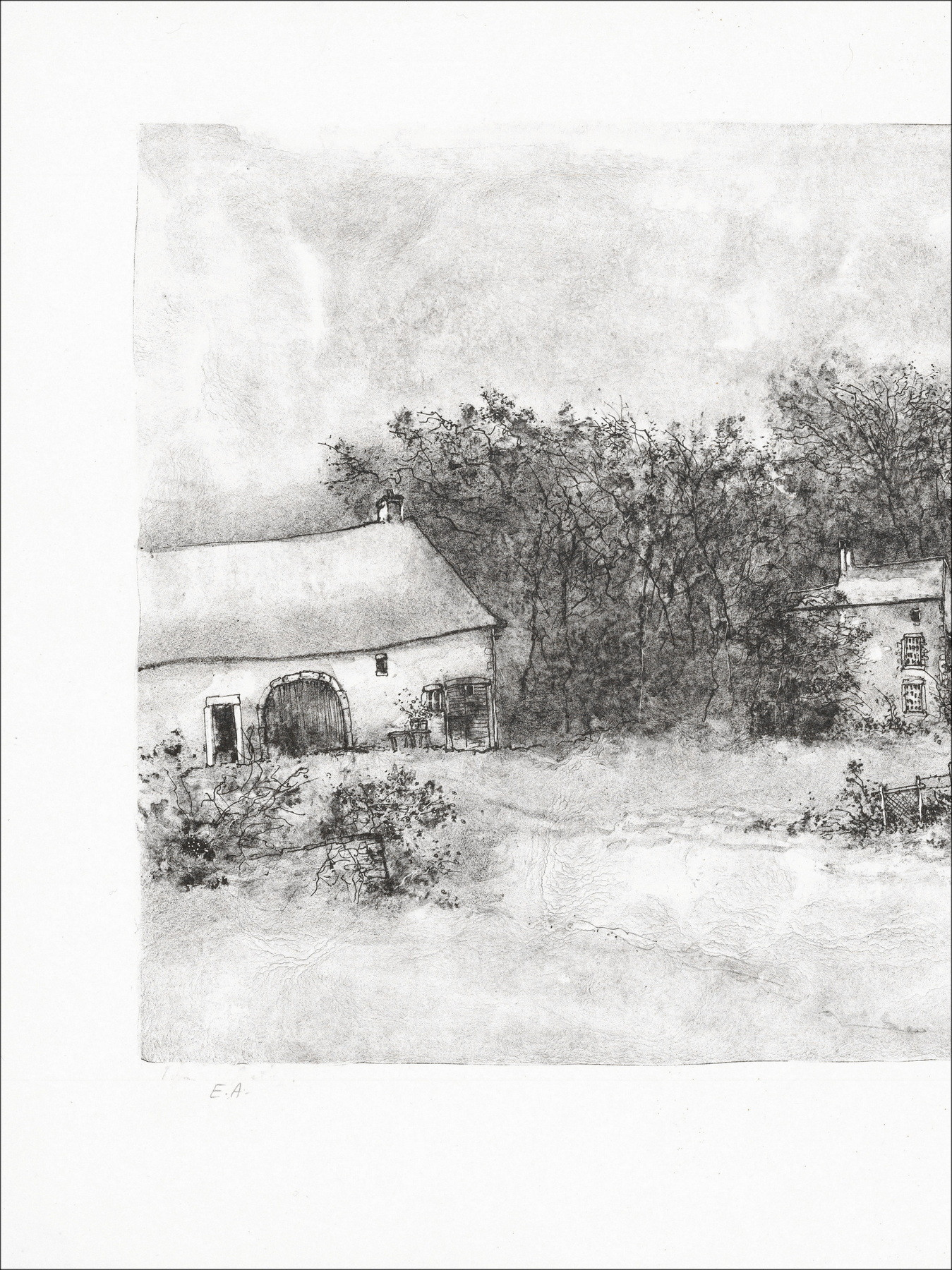 Bernard Gantner, Bosgehucht, originele lithografie