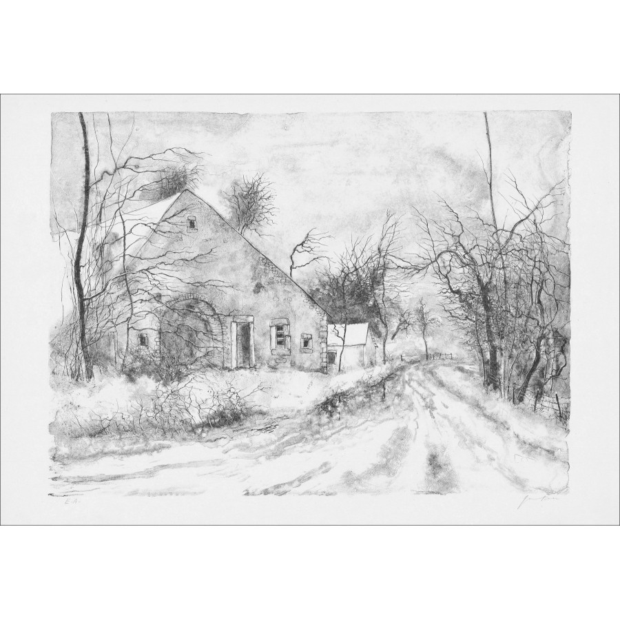 Bernard Gantner, Bosgehucht, originele lithografie