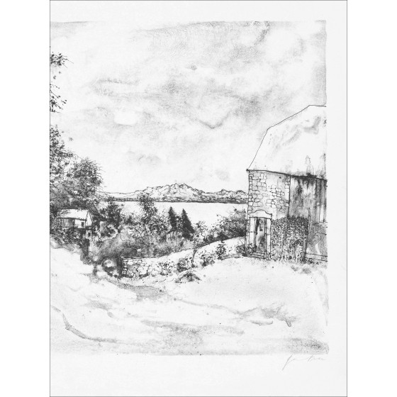 Bernard Gantner, Between the Lakes, original lithograph
