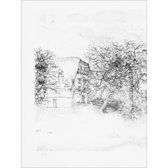Bernard Gantner, La fontaine, lithographie originale