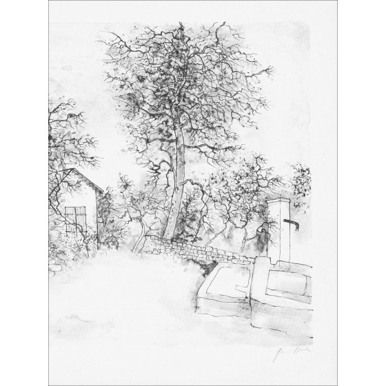 Bernard Gantner, De fontein, originele lithografie