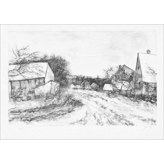 Bernard Gantner, Route du pueblo, litografía original