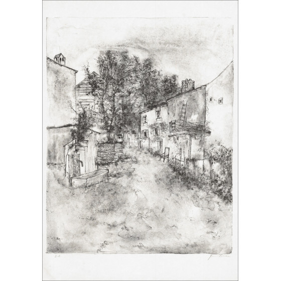 Bernard Gantner, De fontein, originele lithografie
