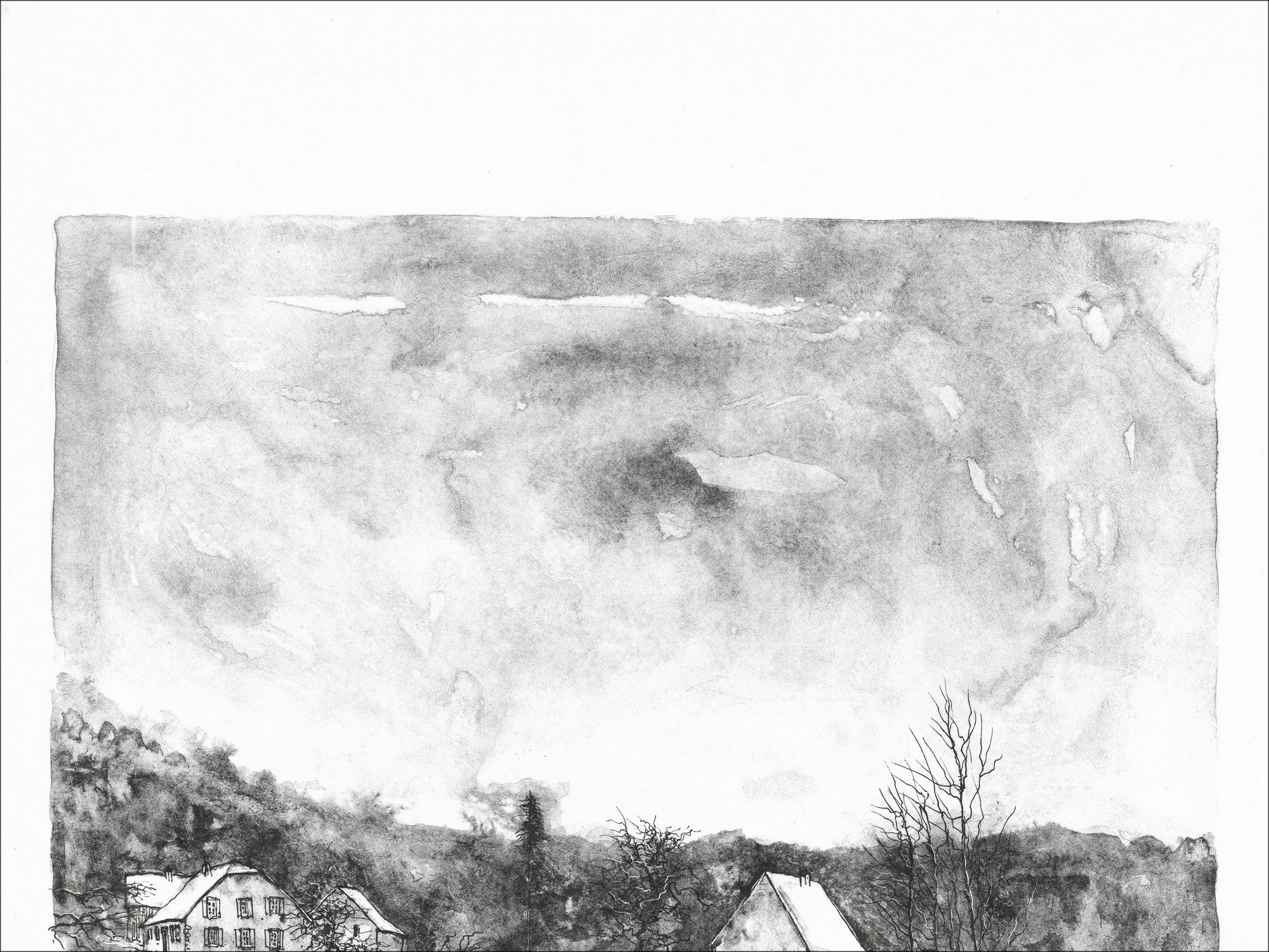 Bernard Gantner, Die Brücke, Original-Lithografie