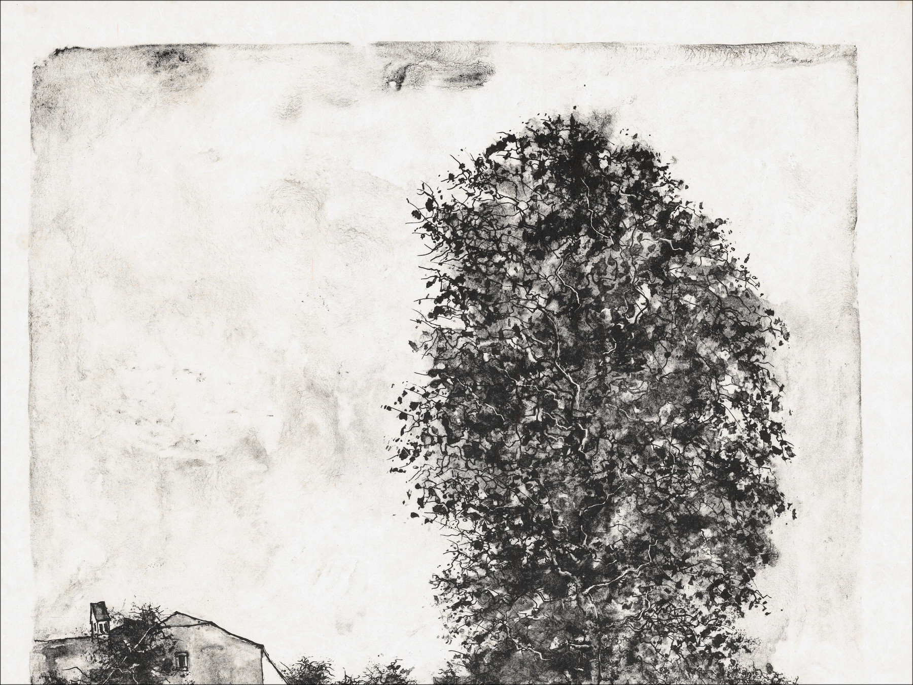 Bernard Gantner, Le pont de pierre, lithographie originale