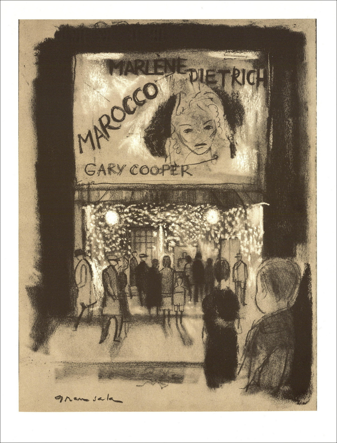 Emilio Grau-Sala – Marlène Dietrich (1971), lithographie