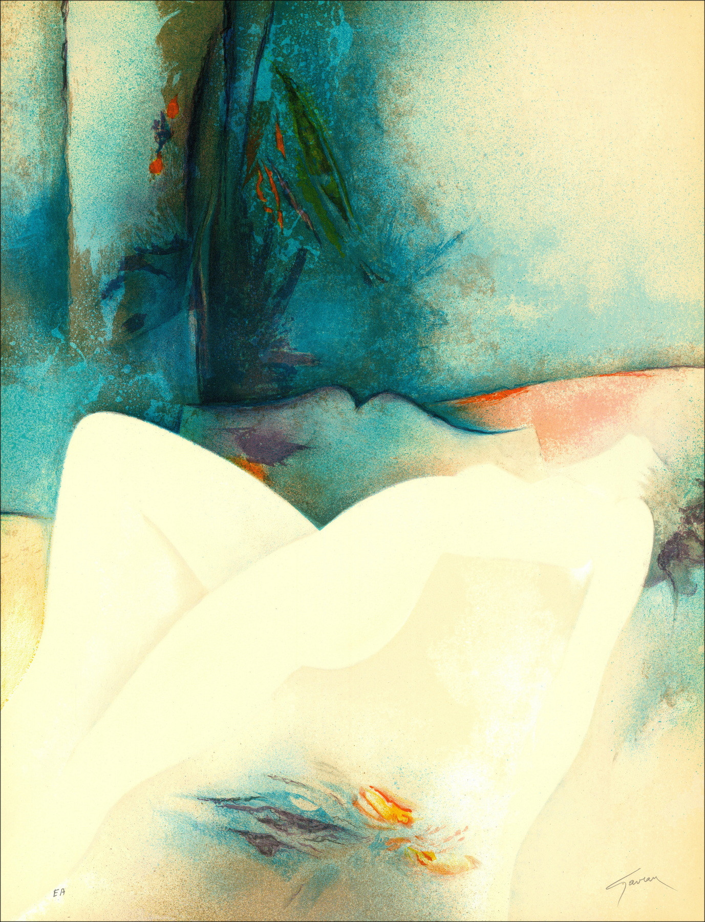 Koop Naked Landscape of Woman Litho Originele Claude Gaveau  